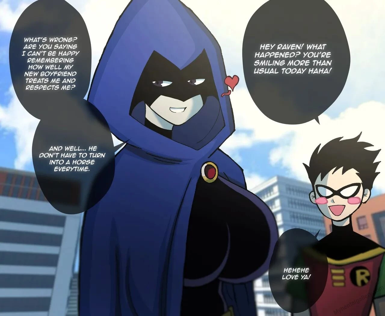 Raven and the size porn comic picture 3