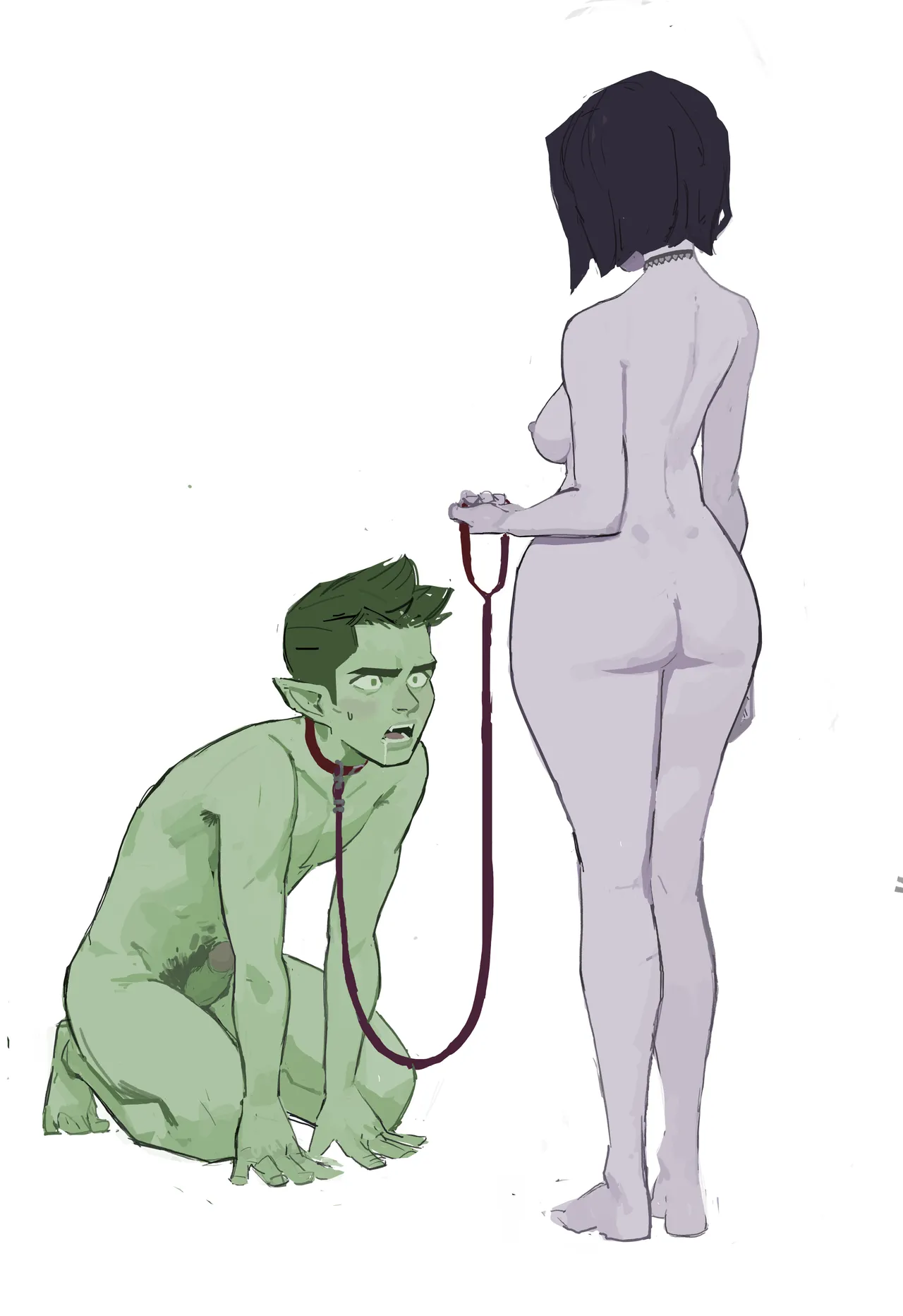 Raven x BB porn comic picture 4