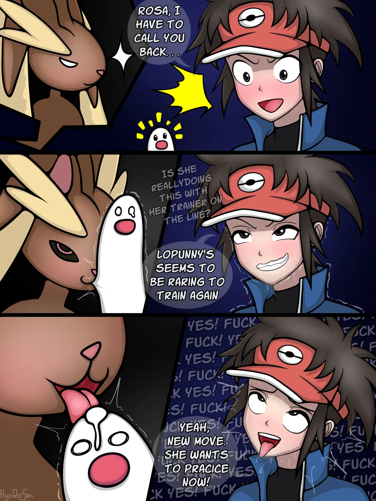 Rosa x Lucario / Nate x Lopunny porn comic picture 8