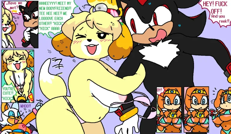 Rouge & Isabelle at the Beach (With Tikal & Shadow) porn comic picture 3