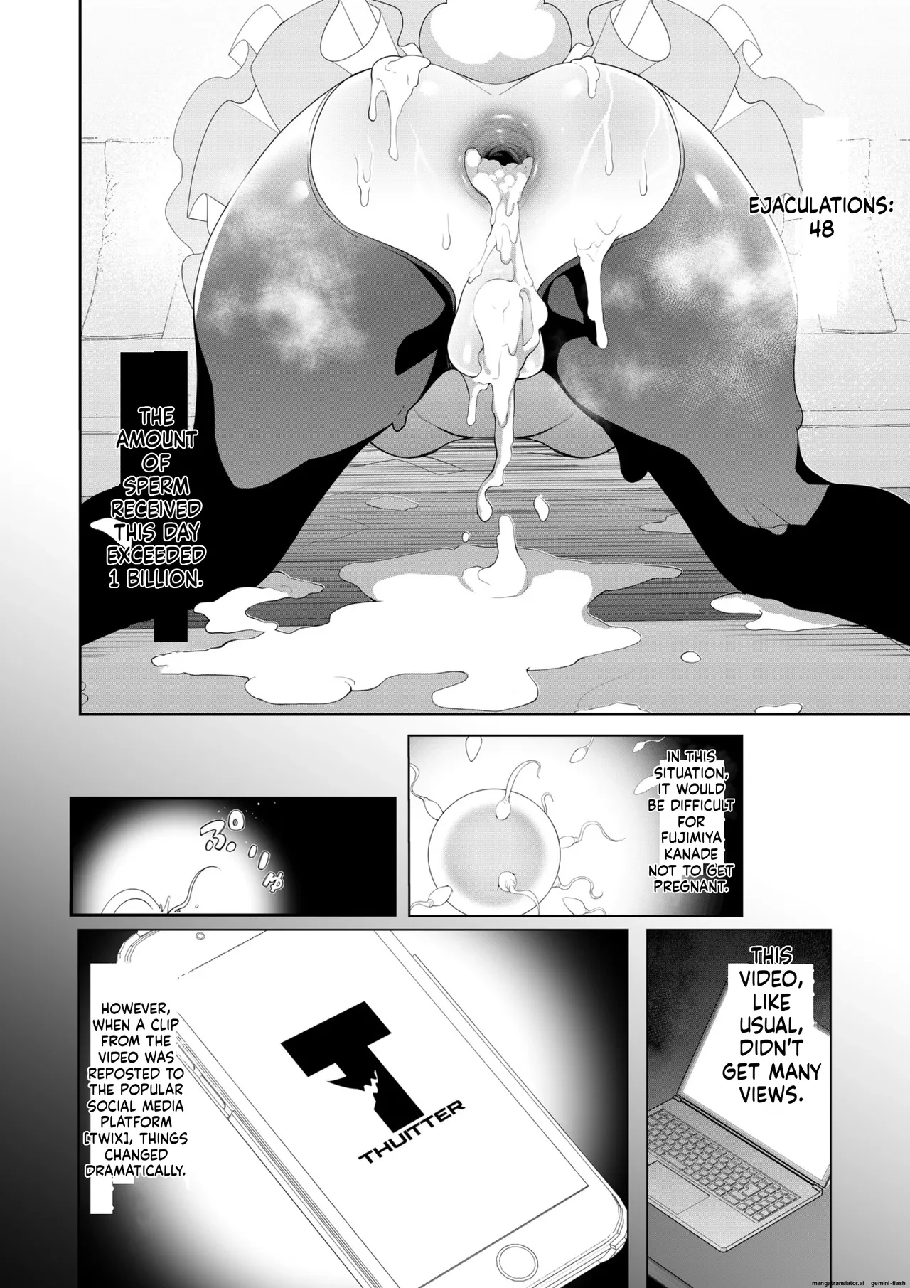 Saimin Appli de! ~Chou Cool! Tensai Half Ojou-sama ni Hentai Omanko Geinin to Shite AV Haishin Sasete Mita~ porn comic picture 61