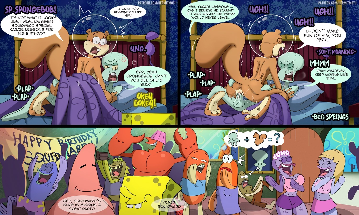 Sandy Cheeks x Squidward porn comic picture 3