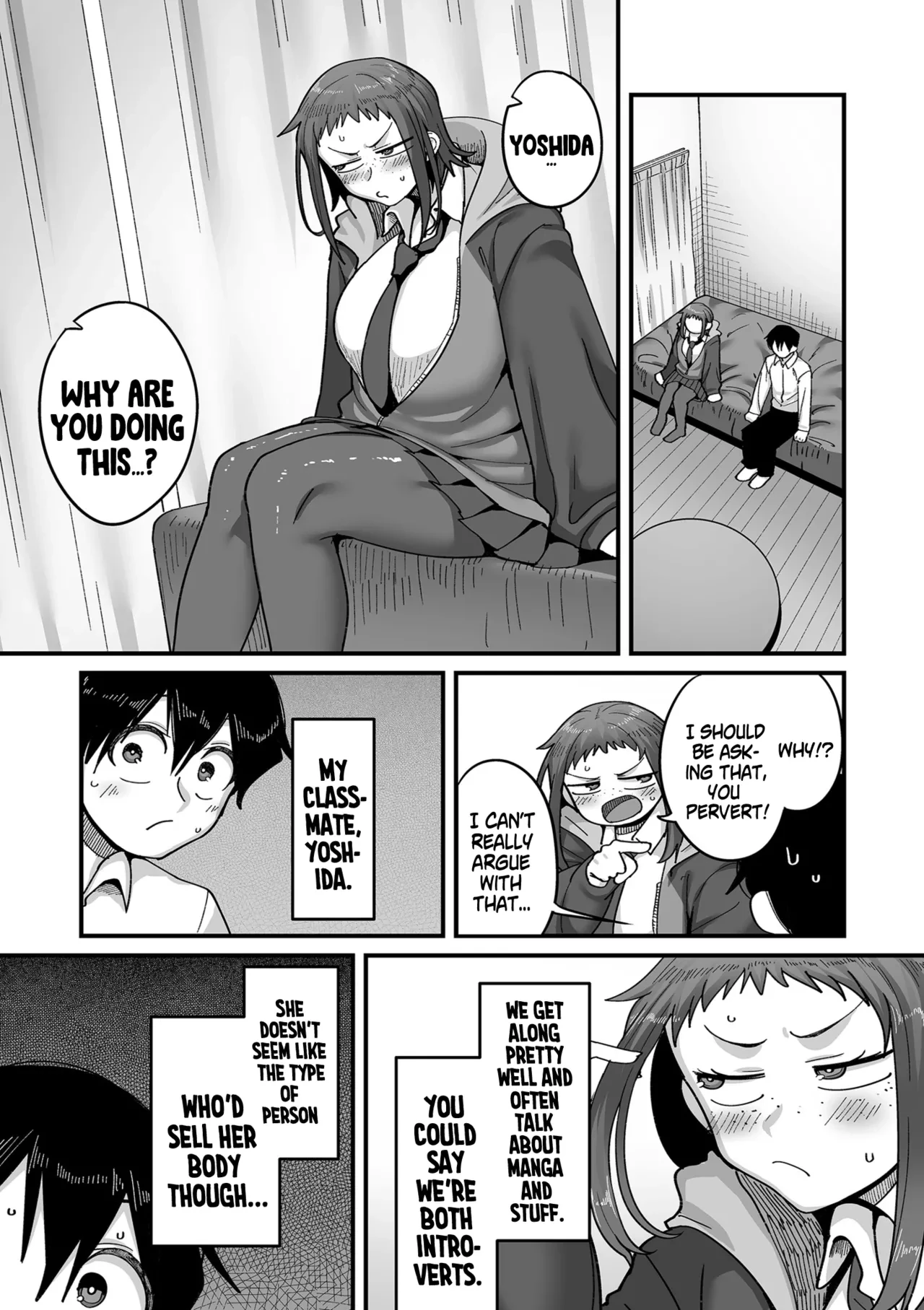 School Prostitution Journal (Comix) - Chapter 2: Freckled Introvert Yoshida porn comic picture 3