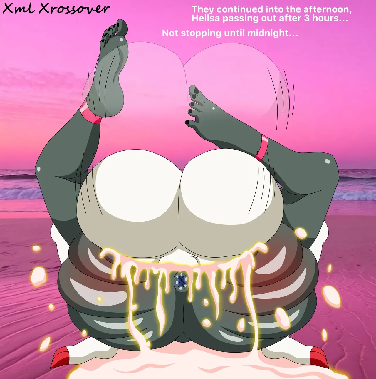 Seviathan X Lilith / Hellsa X Lucifer at the Beach porn comic picture 35