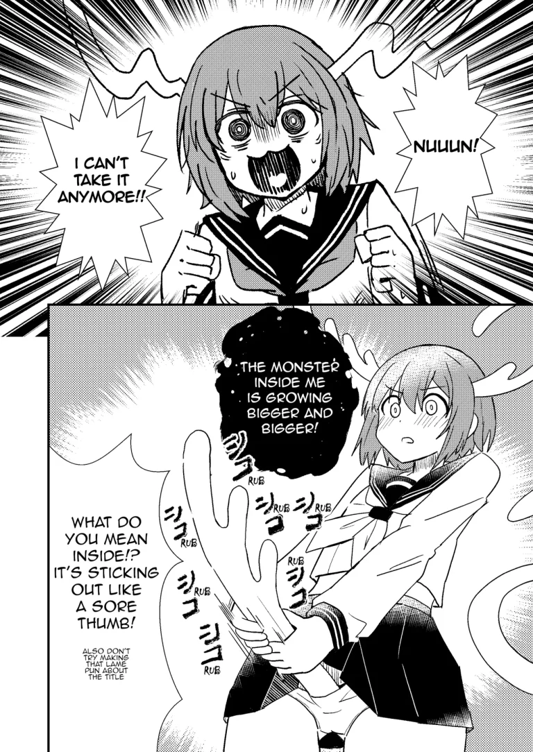Shikanoko Rubbing Her Cock | Shikanoko Shikoshiko Ude Panpan porn comic picture 11