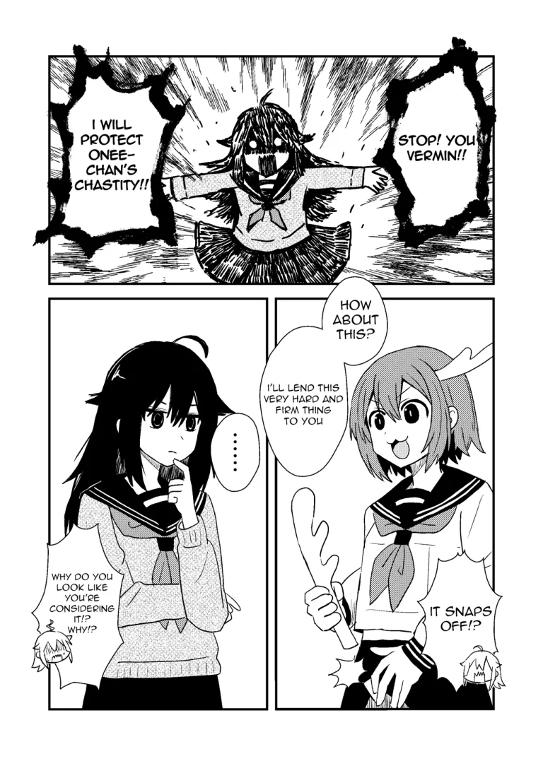 Shikanoko Rubbing Her Cock | Shikanoko Shikoshiko Ude Panpan porn comic picture 13