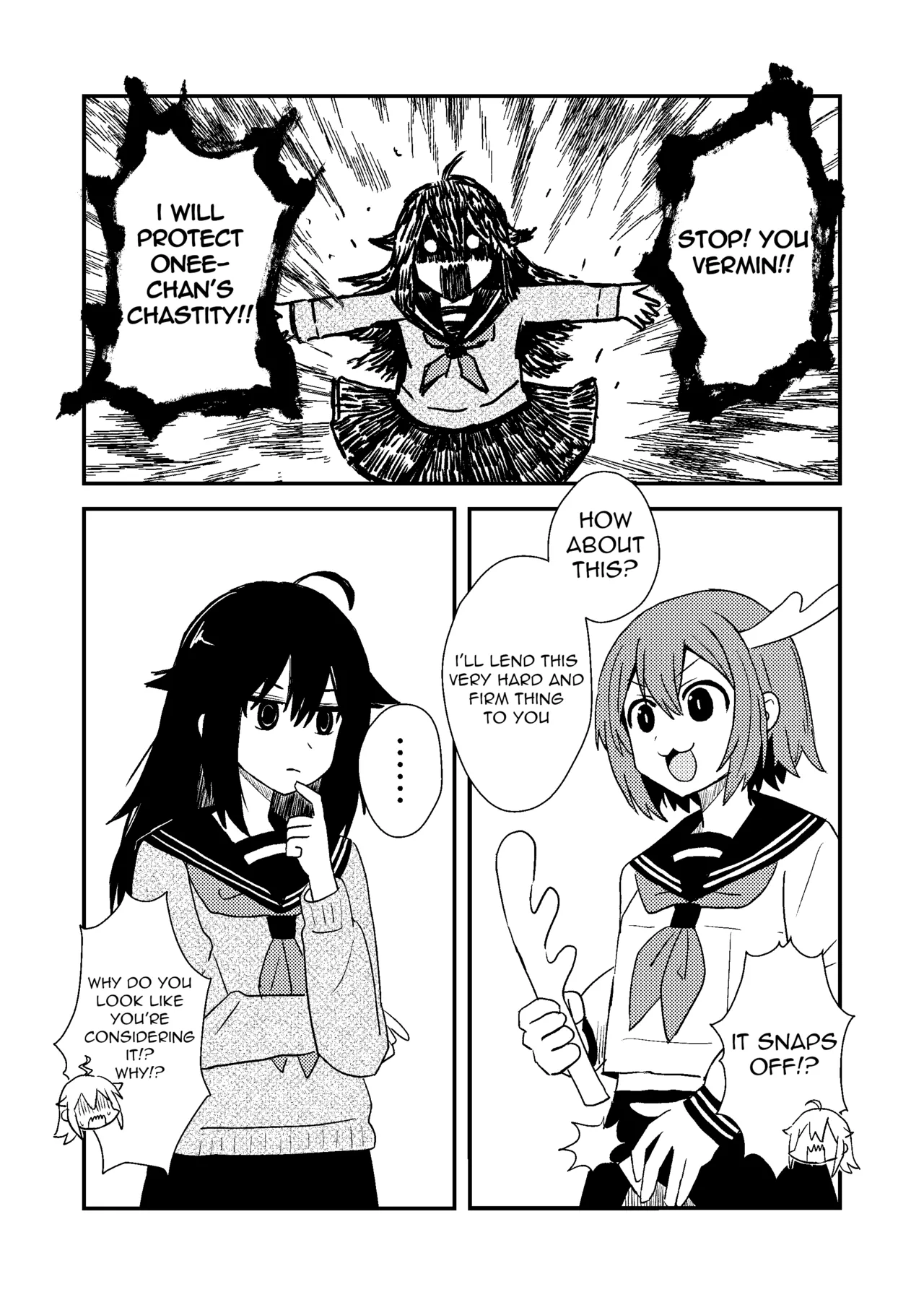 Shikanoko Rubbing Her Cock | Shikanoko Shikoshiko Ude Panpan porn comic picture 13