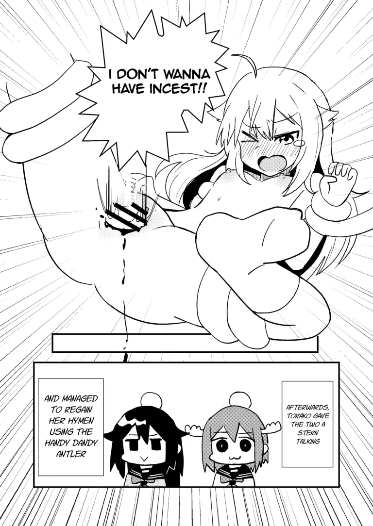 Shikanoko Rubbing Her Cock | Shikanoko Shikoshiko Ude Panpan porn comic picture 15