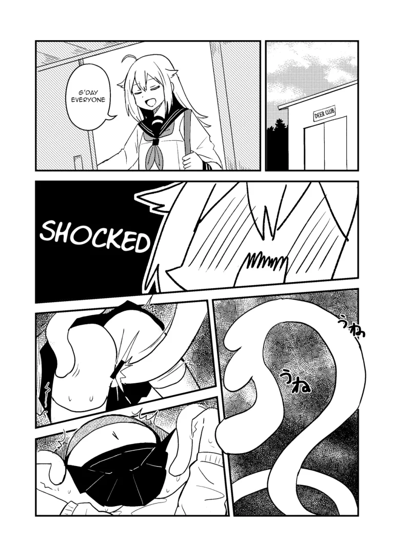 Shikanoko Rubbing Her Cock | Shikanoko Shikoshiko Ude Panpan porn comic picture 2