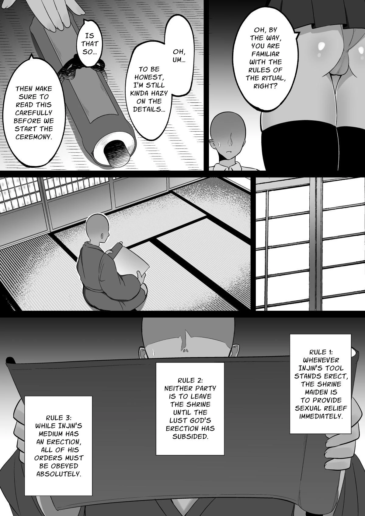 Shrine Maidens of Injin: Mating Ritual With 2 Busty Miko Sisters, Locked in the Lust God's Shrine! porn comic picture 5