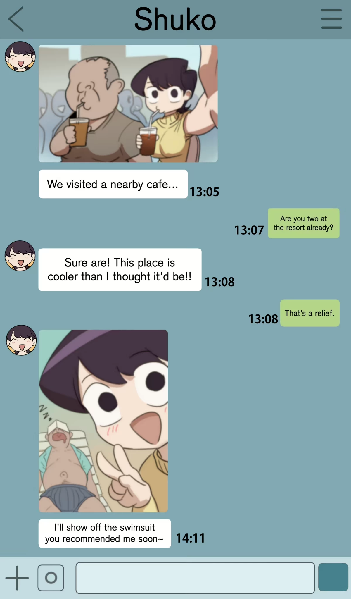 Shuko Komi's Netorase Trip porn comic picture 2