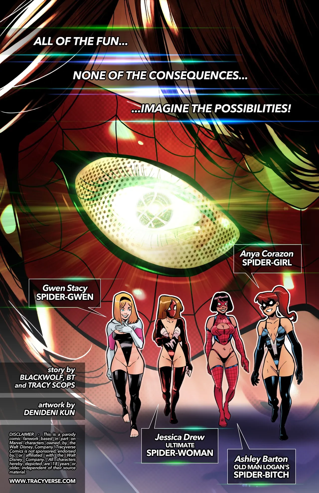 Sluttish Spider Bitches' Night Out porn comic picture 2