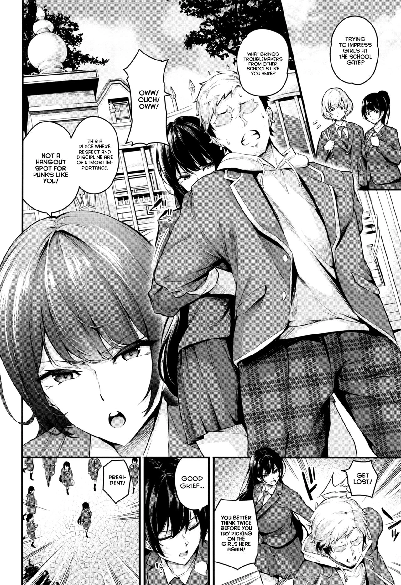 Sow President of the Shiramine Academy 1+2 | Shiramine Gakuen no Mesubuta Kaichou | porn comic picture 3
