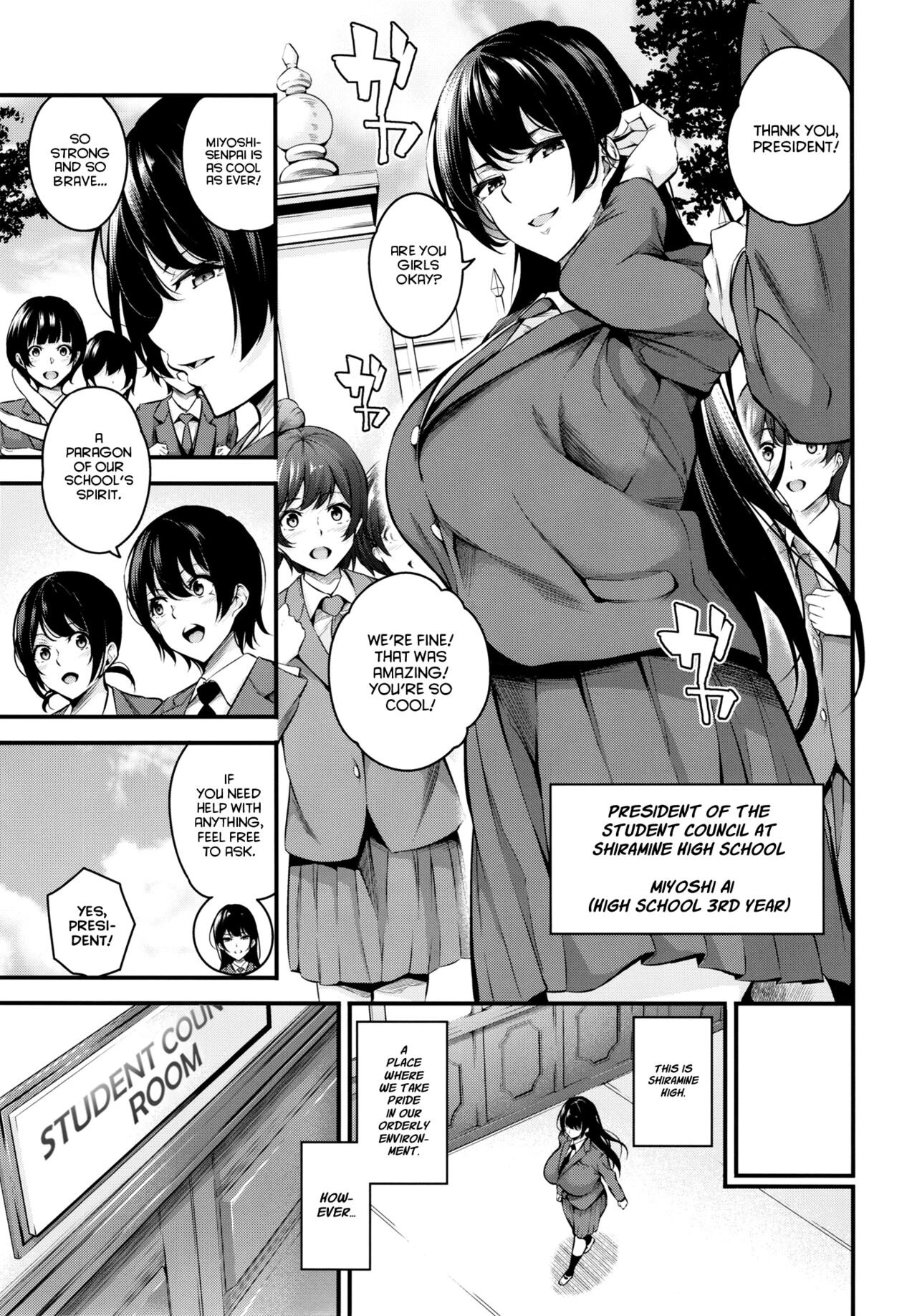 Sow President of the Shiramine Academy 1+2 | Shiramine Gakuen no Mesubuta Kaichou | porn comic picture 4