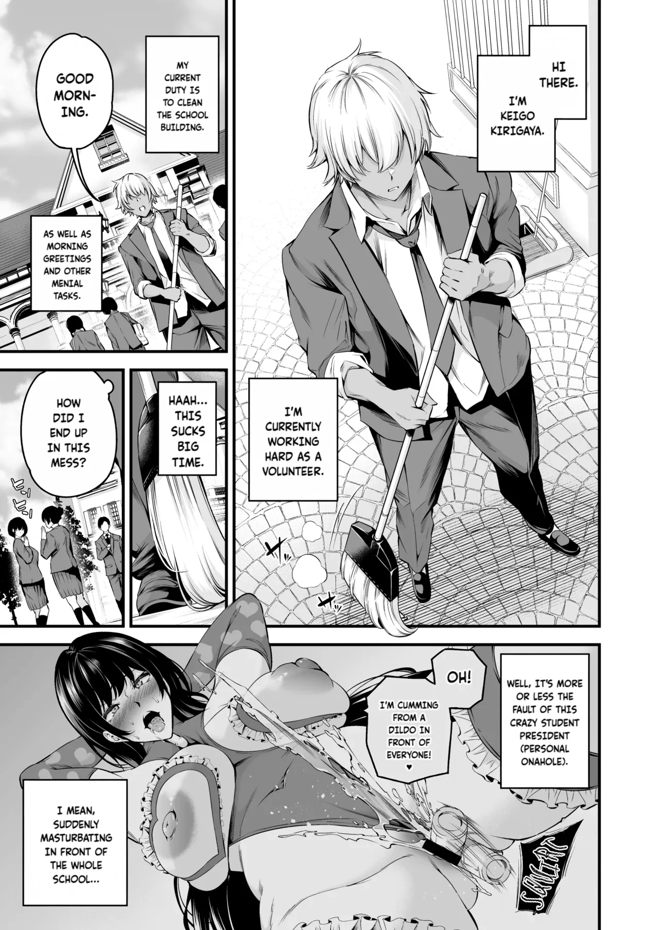 Sow President of the Shiramine Academy 1+2 | Shiramine Gakuen no Mesubuta Kaichou | porn comic picture 46