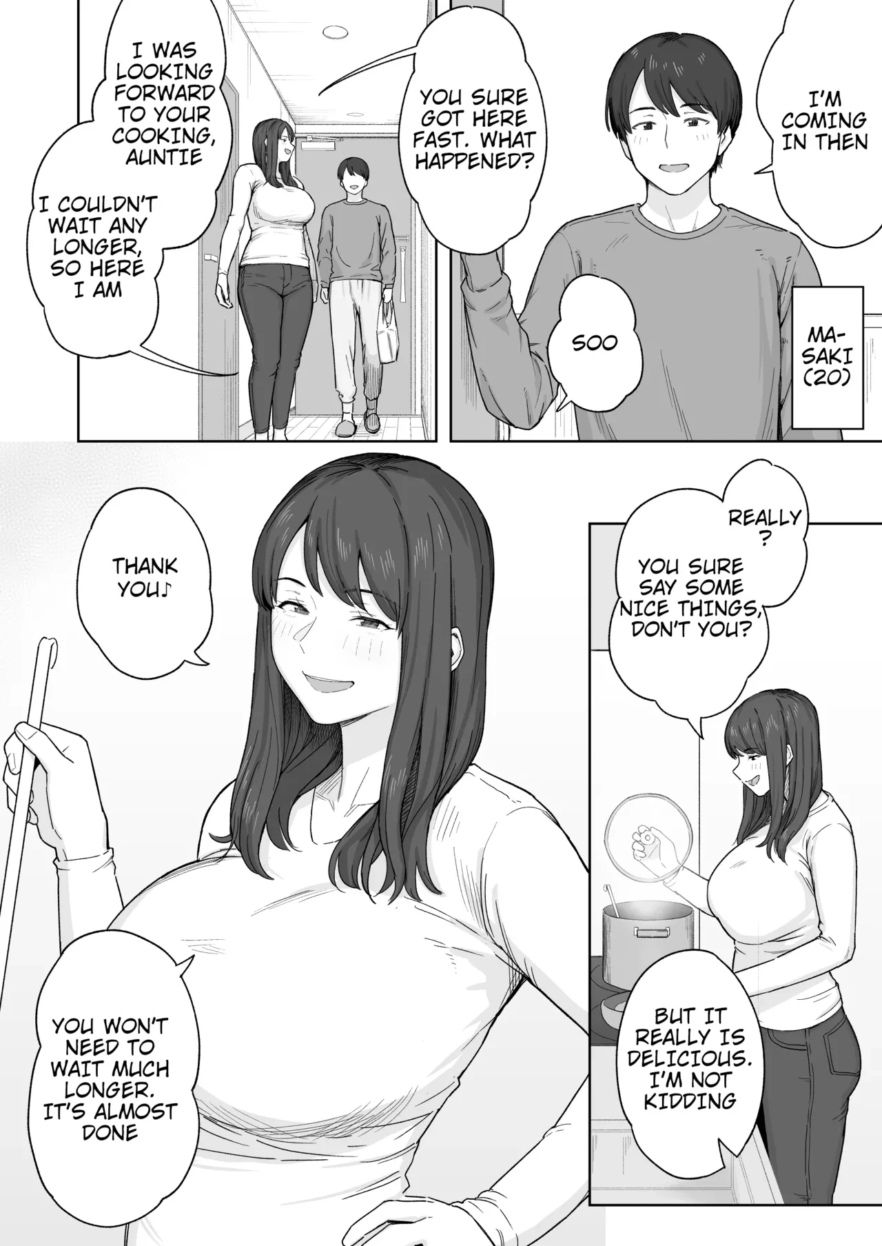 Spending Time With My Aunt After Dinner | Yuuhan no Ato wa Oba-chan to porn comic picture 3
