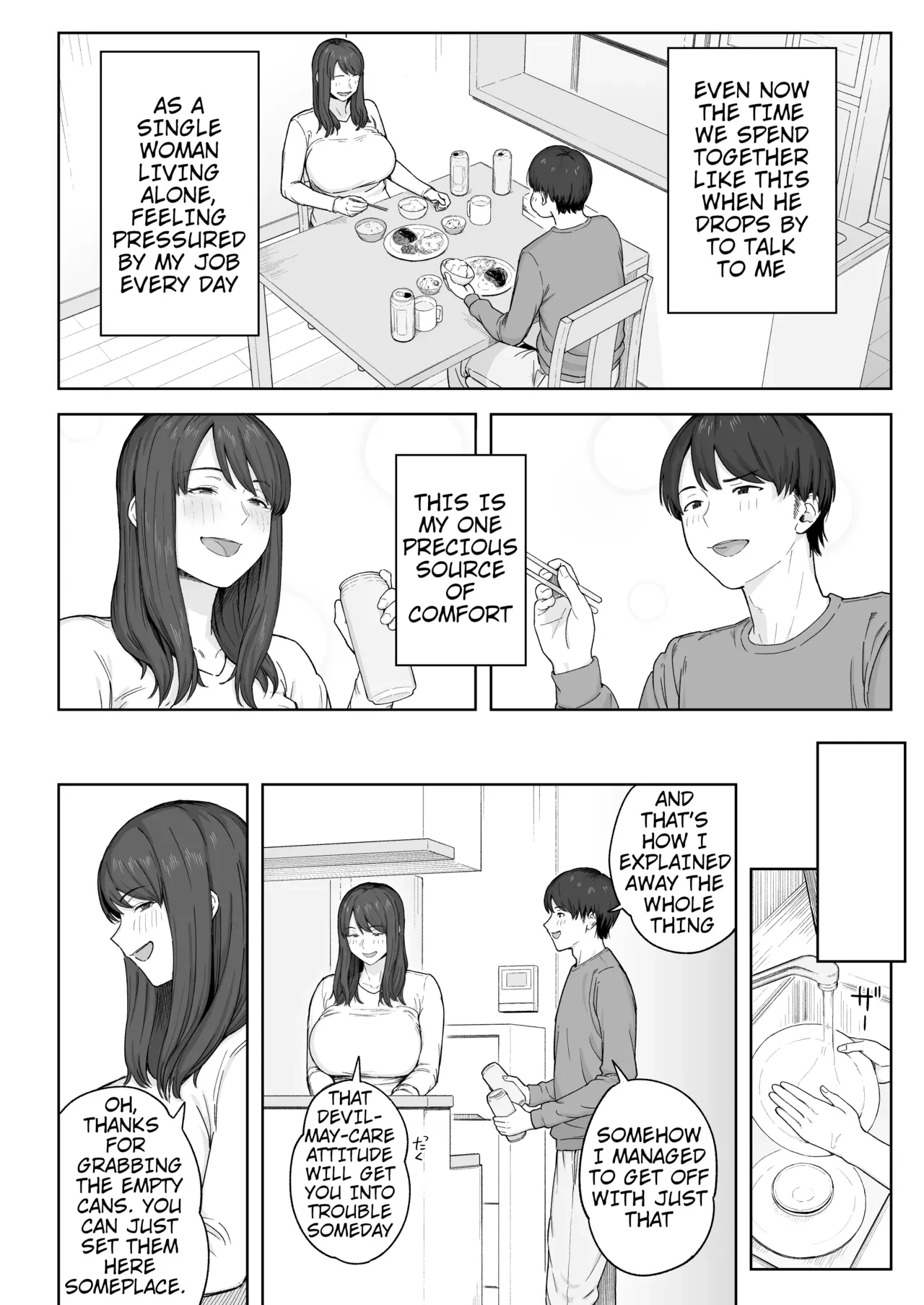 Spending Time With My Aunt After Dinner | Yuuhan no Ato wa Oba-chan to porn comic picture 5