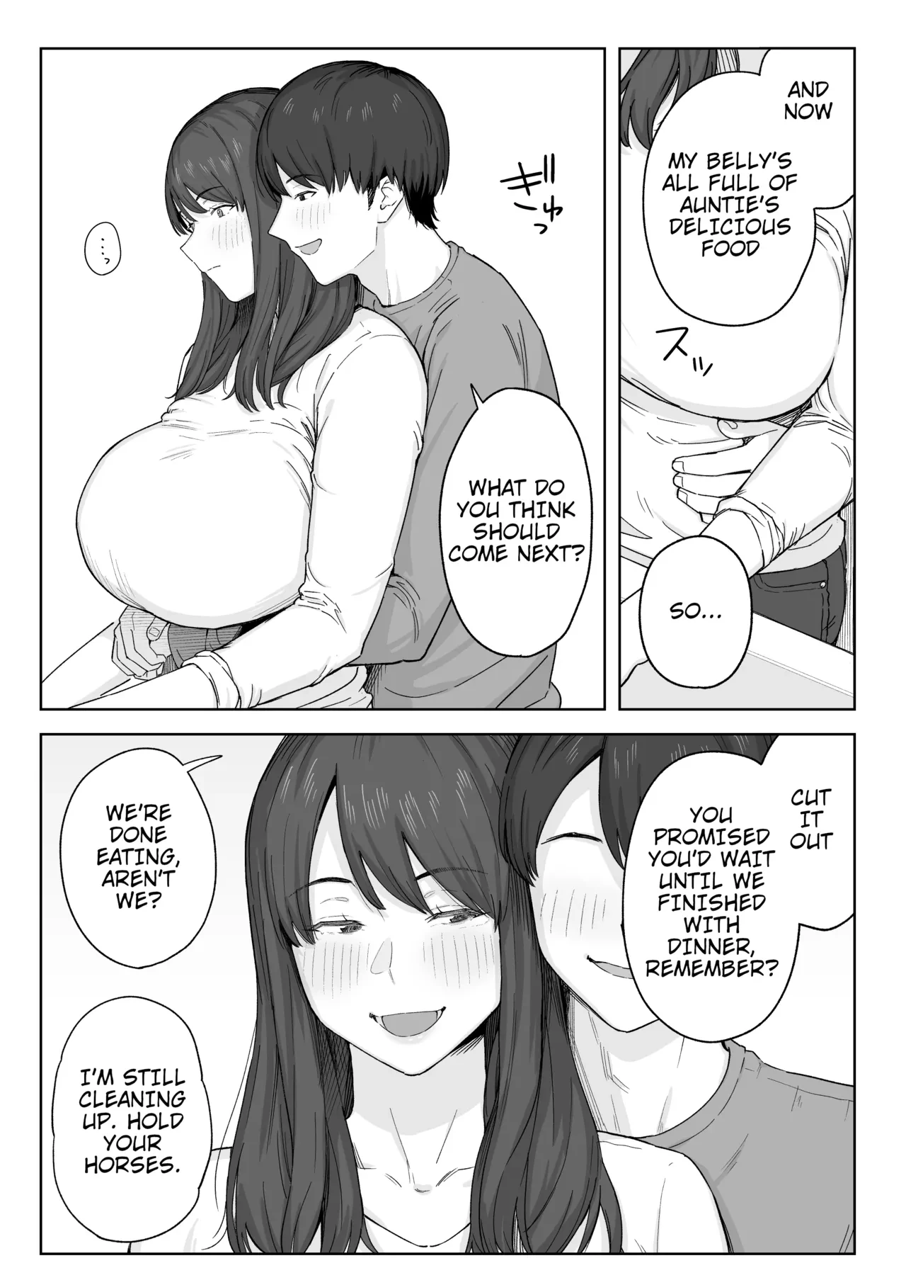 Spending Time With My Aunt After Dinner | Yuuhan no Ato wa Oba-chan to porn comic picture 6