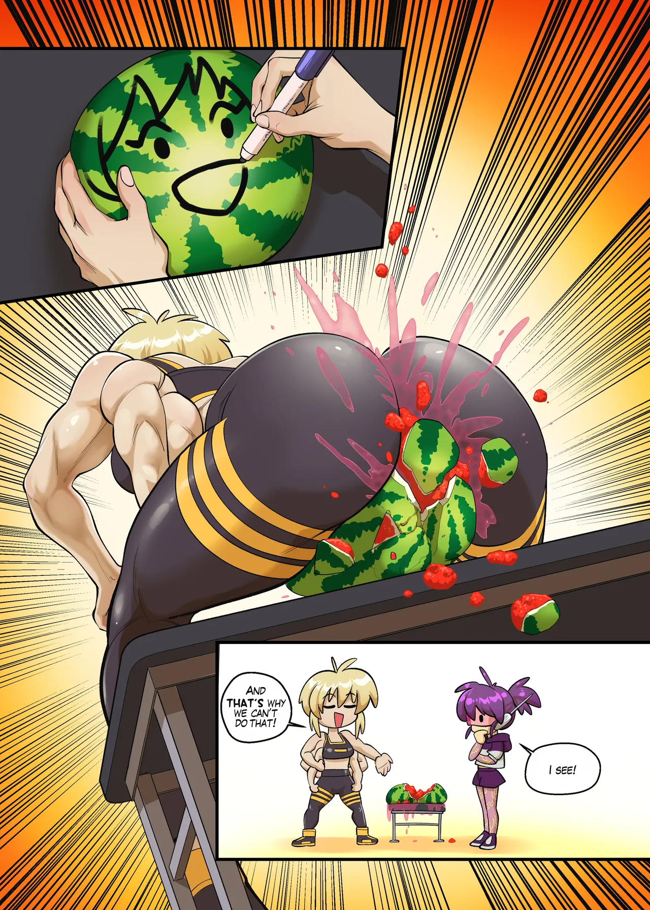 Spinny and Mecha Maid Hit the Gym porn comic picture 17