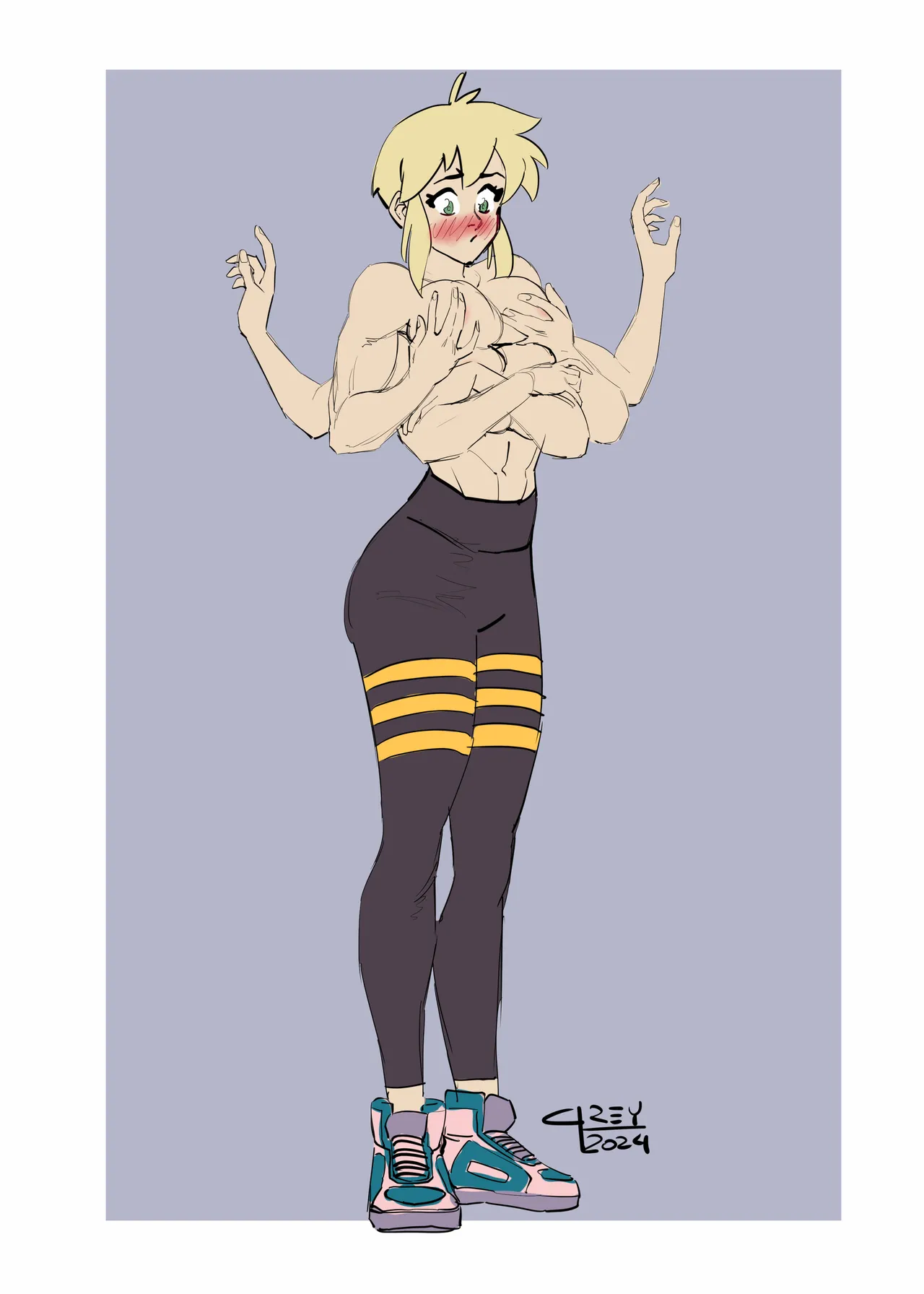 Spinny and Mecha Maid Hit the Gym porn comic picture 24