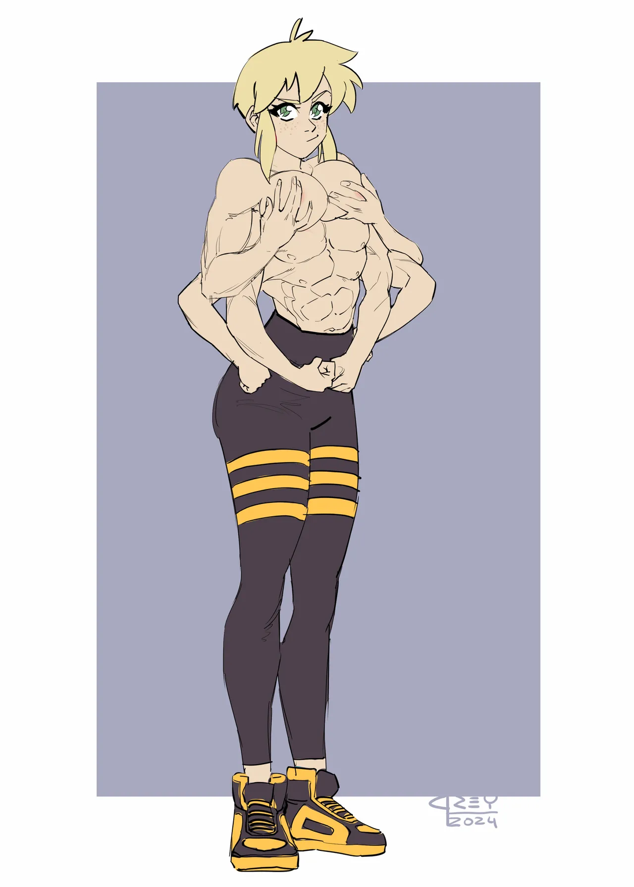 Spinny and Mecha Maid Hit the Gym porn comic picture 25
