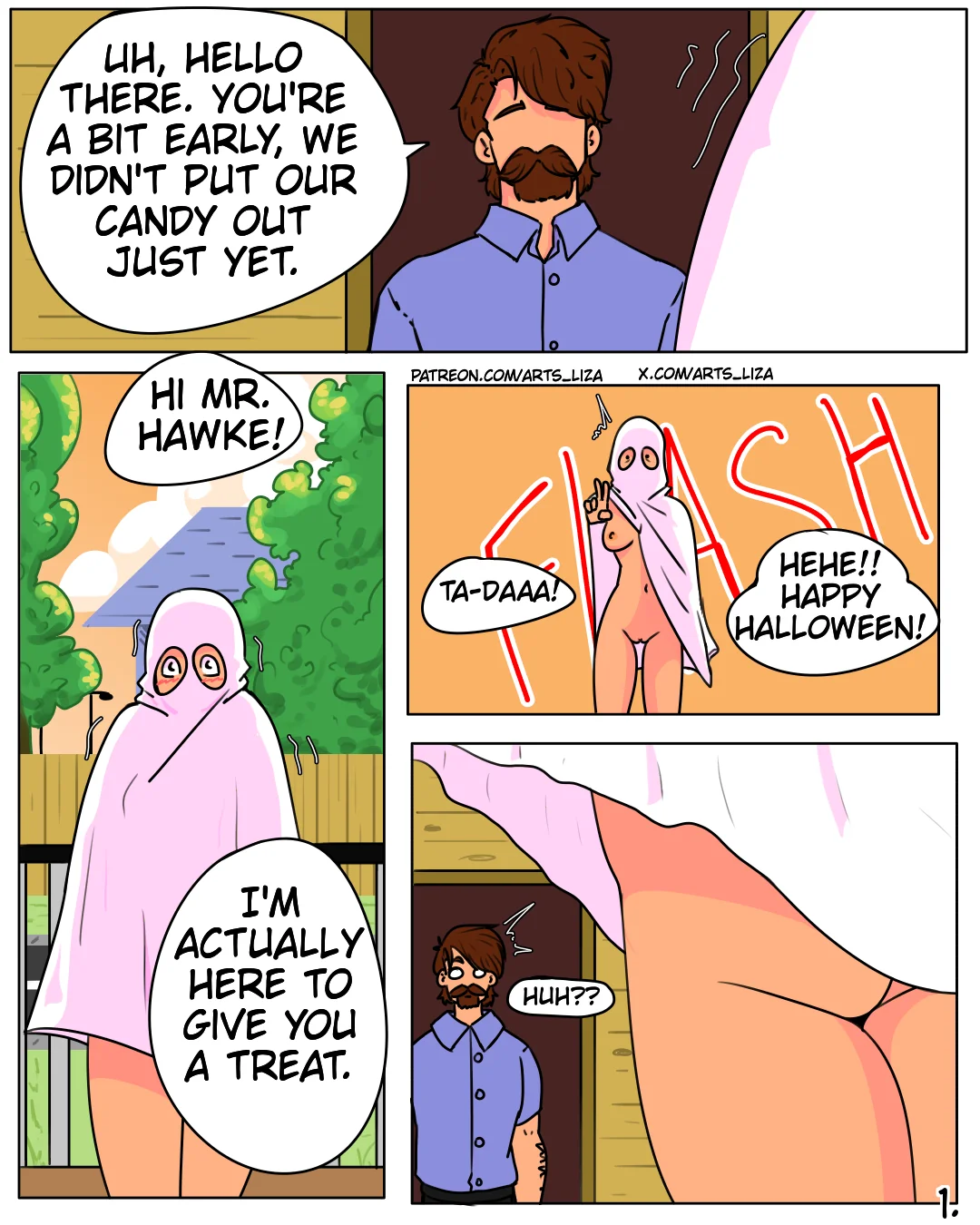 Spooky Streaking porn comic picture 2