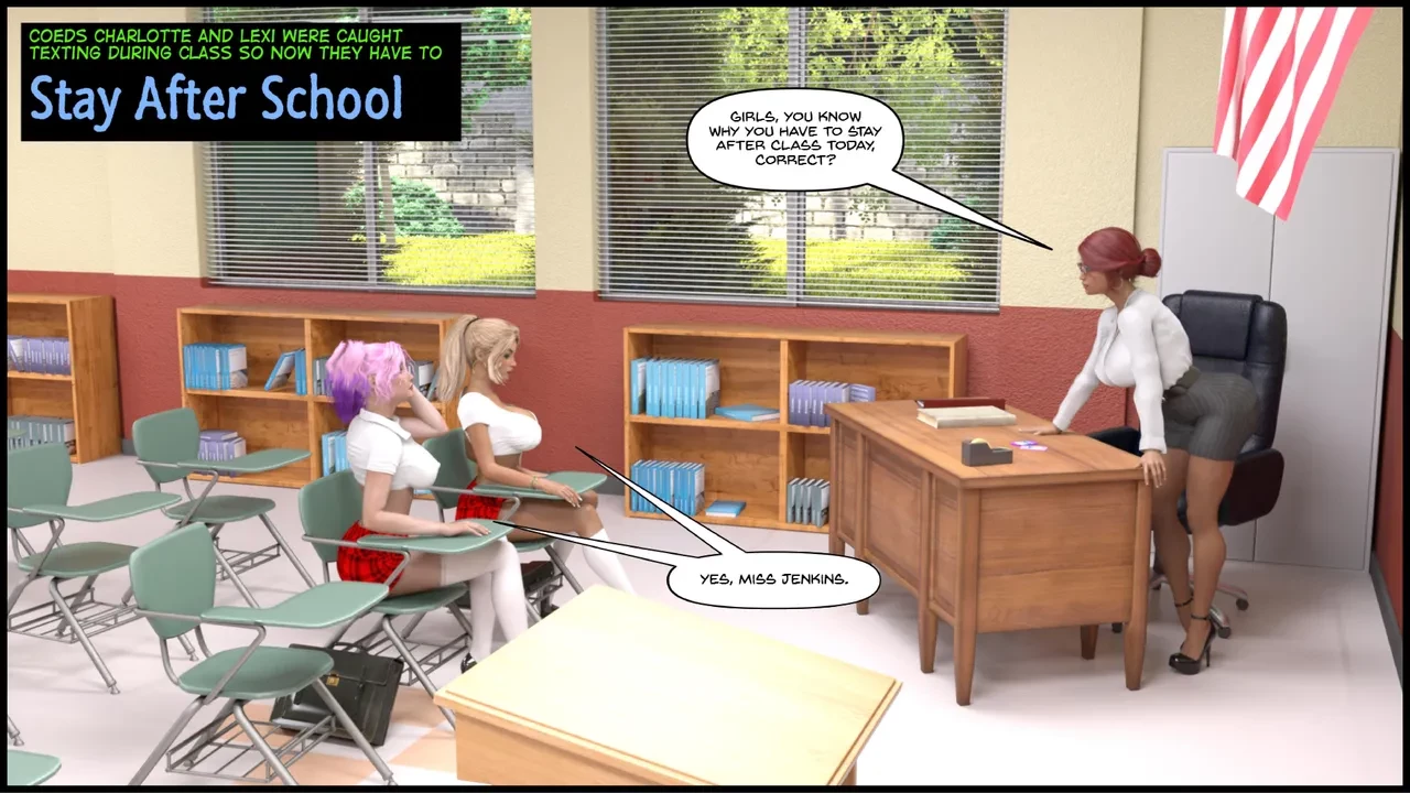 Stay after school 1& 2 porn comic picture 1