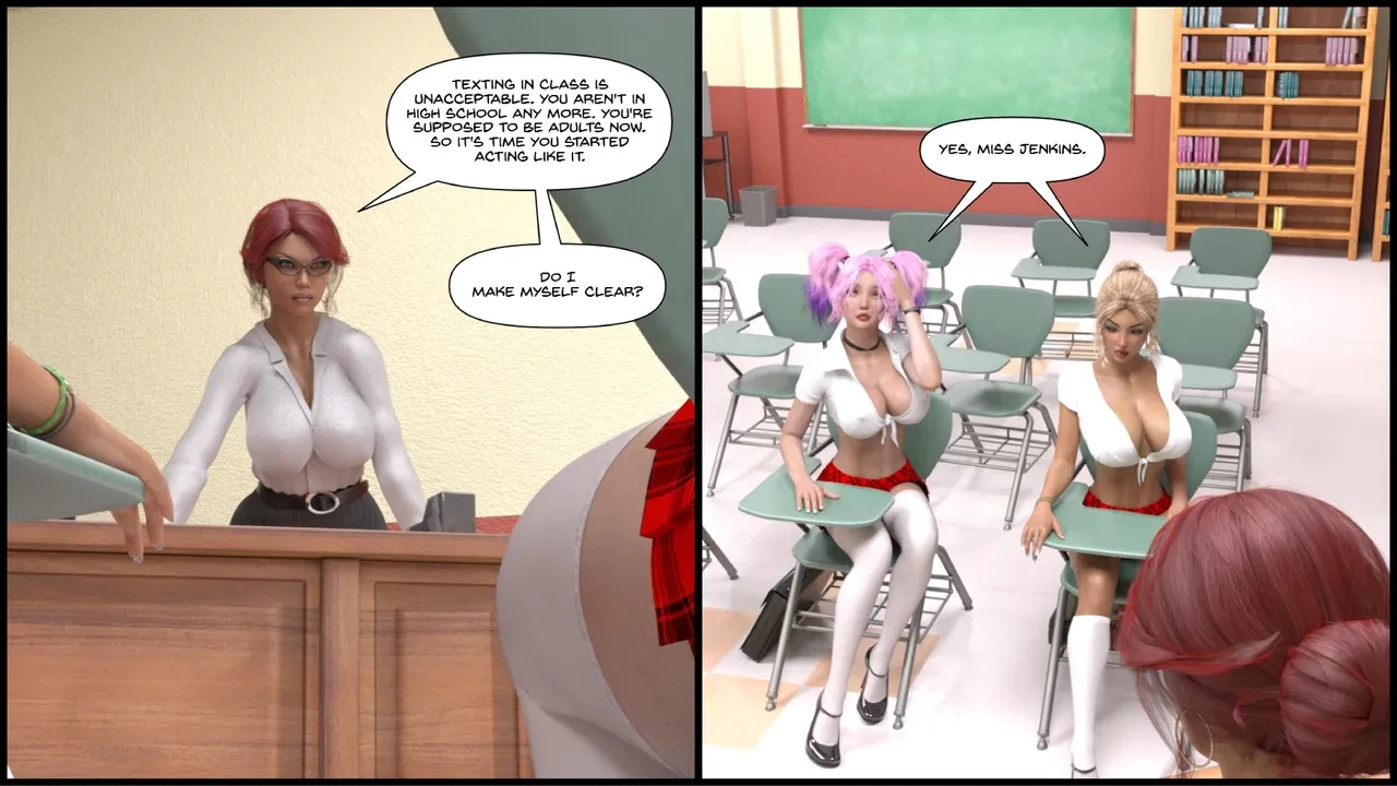 Stay after school 1& 2 porn comic picture 2