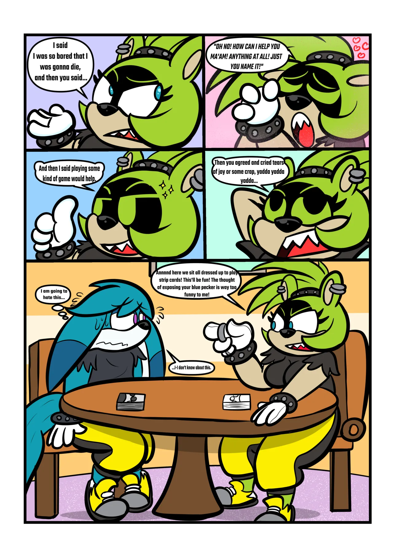 Strip Game! Ft Surge And Kit porn comic picture 2