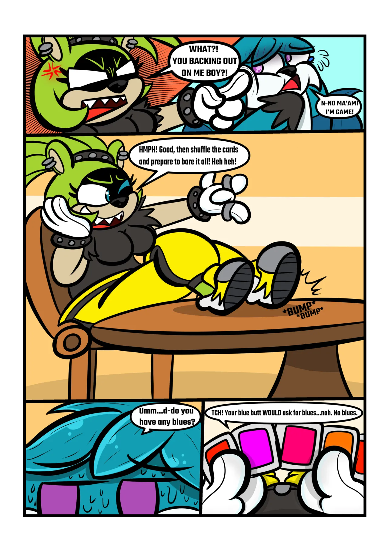 Strip Game! Ft Surge And Kit porn comic picture 3
