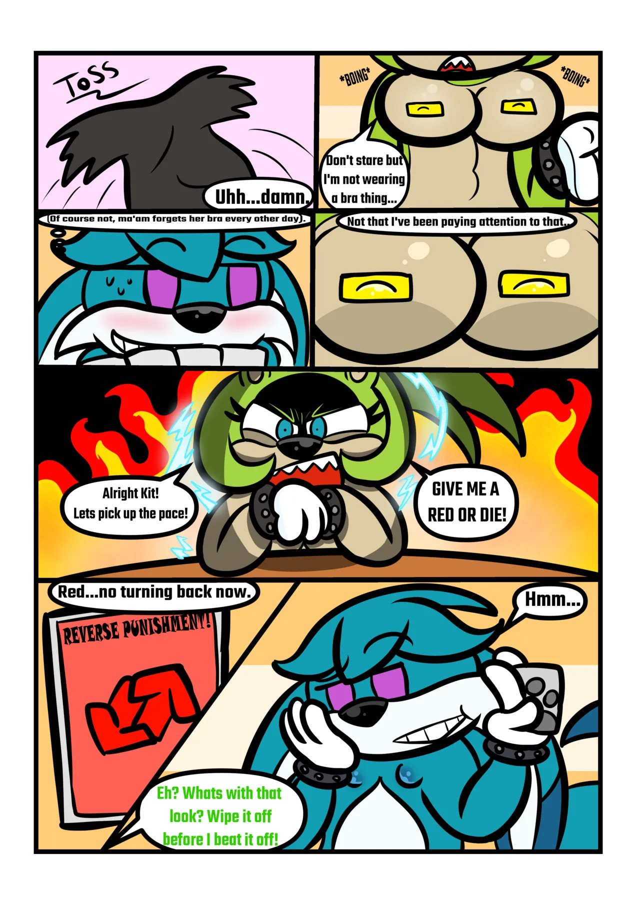 Strip Game! Ft Surge And Kit porn comic picture 8