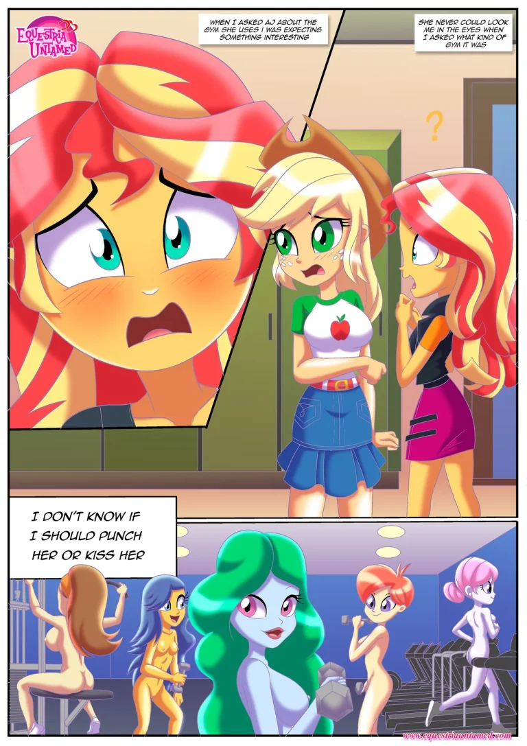 Sunset's Steamy Workout porn comic picture 2
