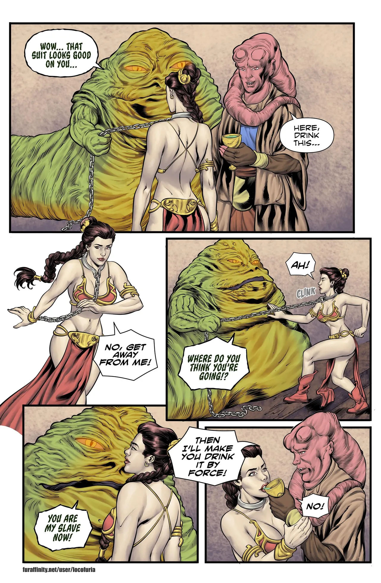 The Hutt's slaves porn comic picture 14