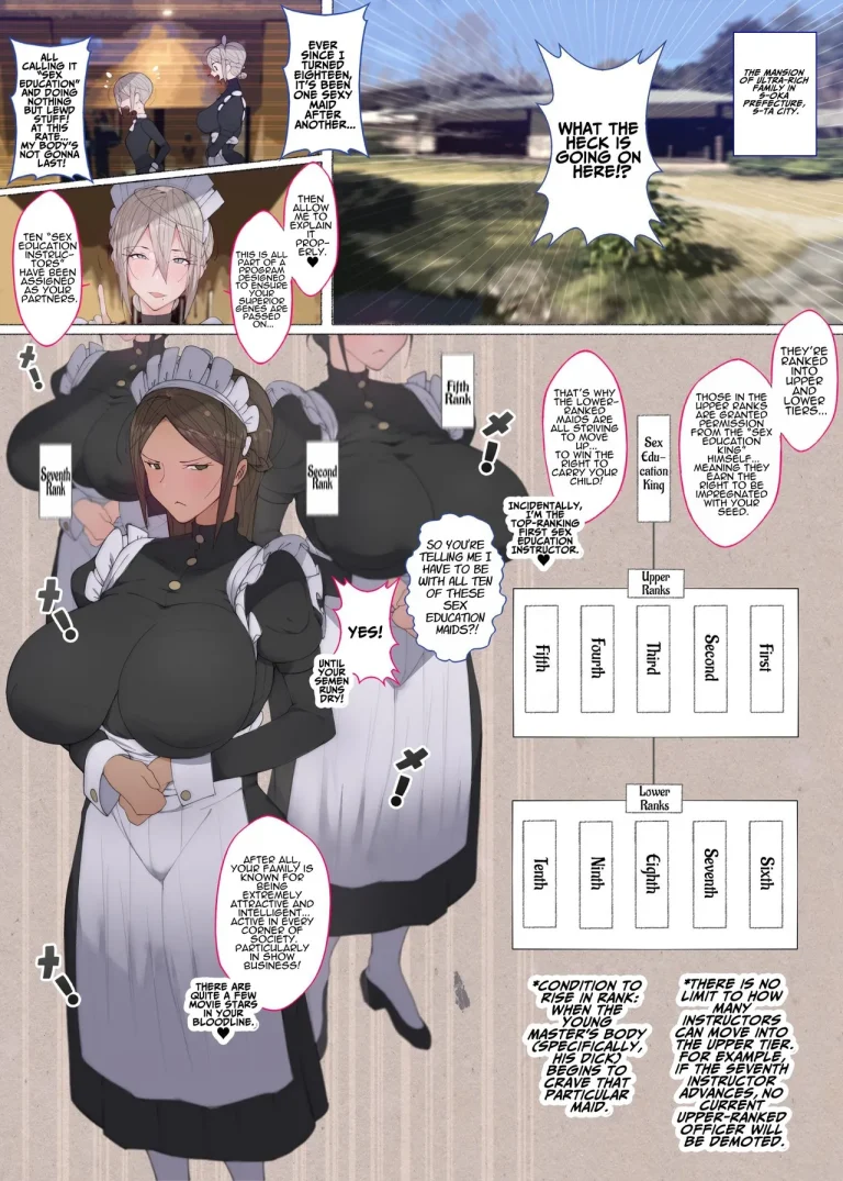 The Master Gets Squeezed By His Lusty Maids!! porn comic picture 7