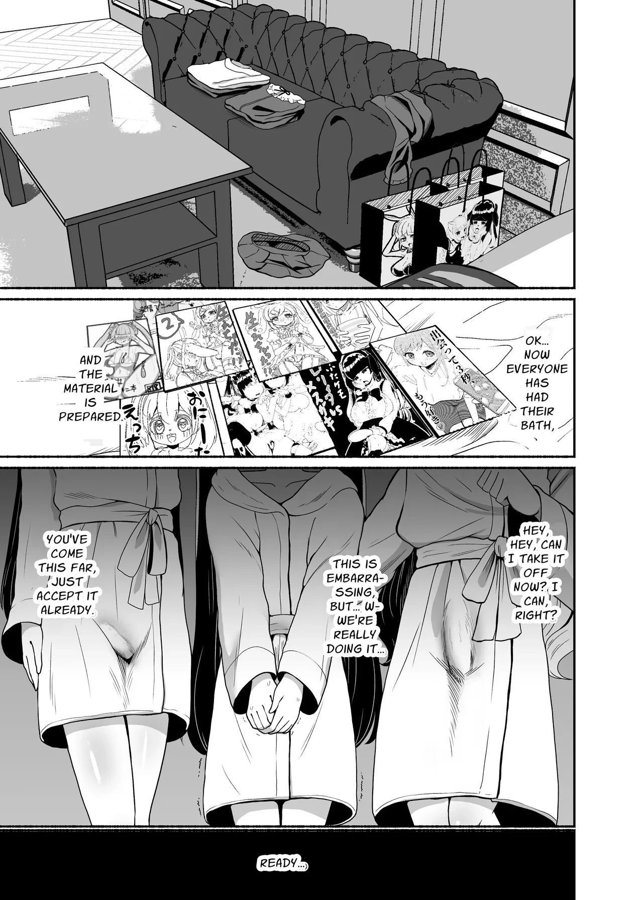 Three Dick Girls Jerked Off To Their Summer Comiket Loot, Fucked, And Then Did It Again | Ochinpo Joshi 3-nin, NatsuComi Senrihin Yominagara Nuite Hamete Mata Nuita porn comic picture 10