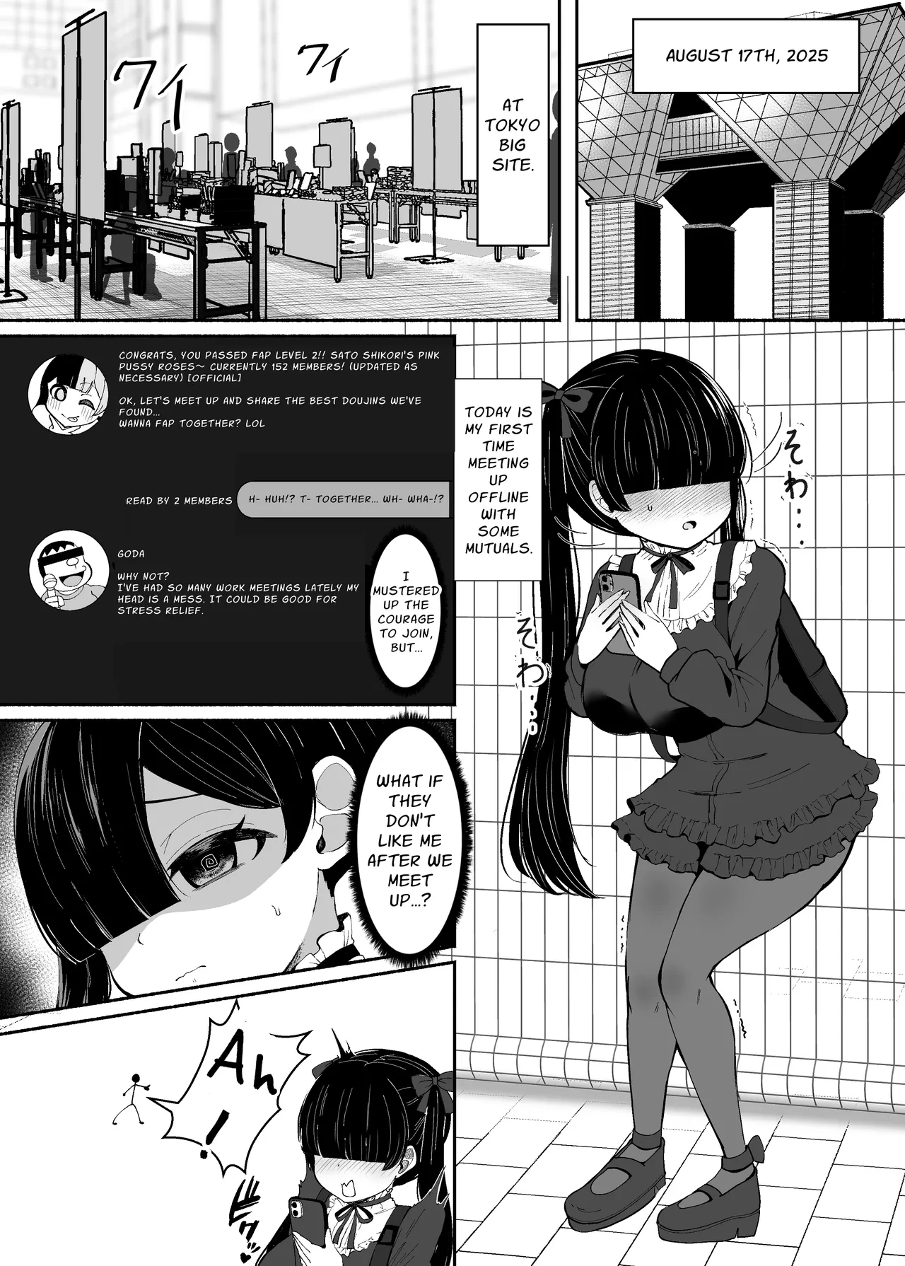 Three Dick Girls Jerked Off To Their Summer Comiket Loot, Fucked, And Then Did It Again | Ochinpo Joshi 3-nin, NatsuComi Senrihin Yominagara Nuite Hamete Mata Nuita porn comic picture 2