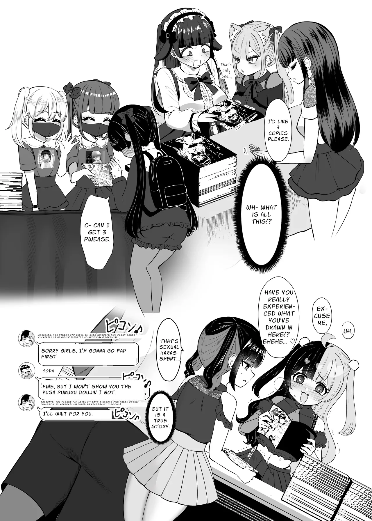 Three Dick Girls Jerked Off To Their Summer Comiket Loot, Fucked, And Then Did It Again | Ochinpo Joshi 3-nin, NatsuComi Senrihin Yominagara Nuite Hamete Mata Nuita porn comic picture 7