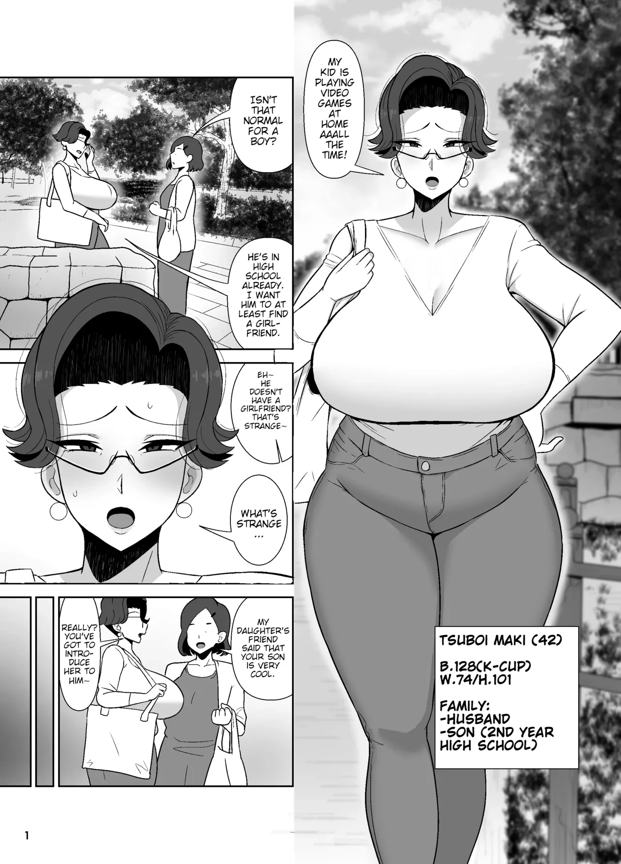 Tsuboi Maki (42) wa 2-fun-go Musuko to Oyako de Sex o Suru | It took Tsuboi Maki (42) Two Minutes to Have Incest with Her Son porn comic picture 2