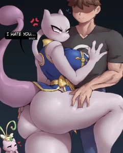 Tsundere Mewtwo porn comic picture 1