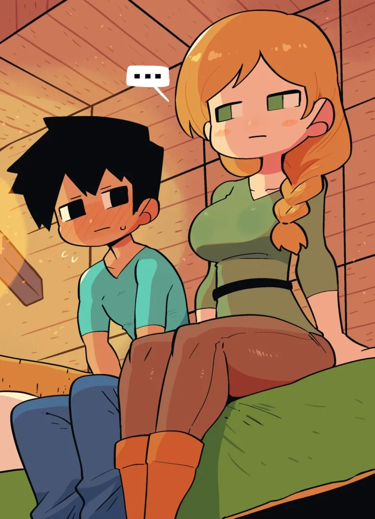 Two Minecrafters porn comic picture 1