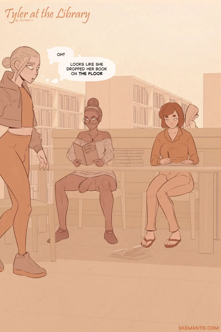 Tyler at the Library porn comic picture 1