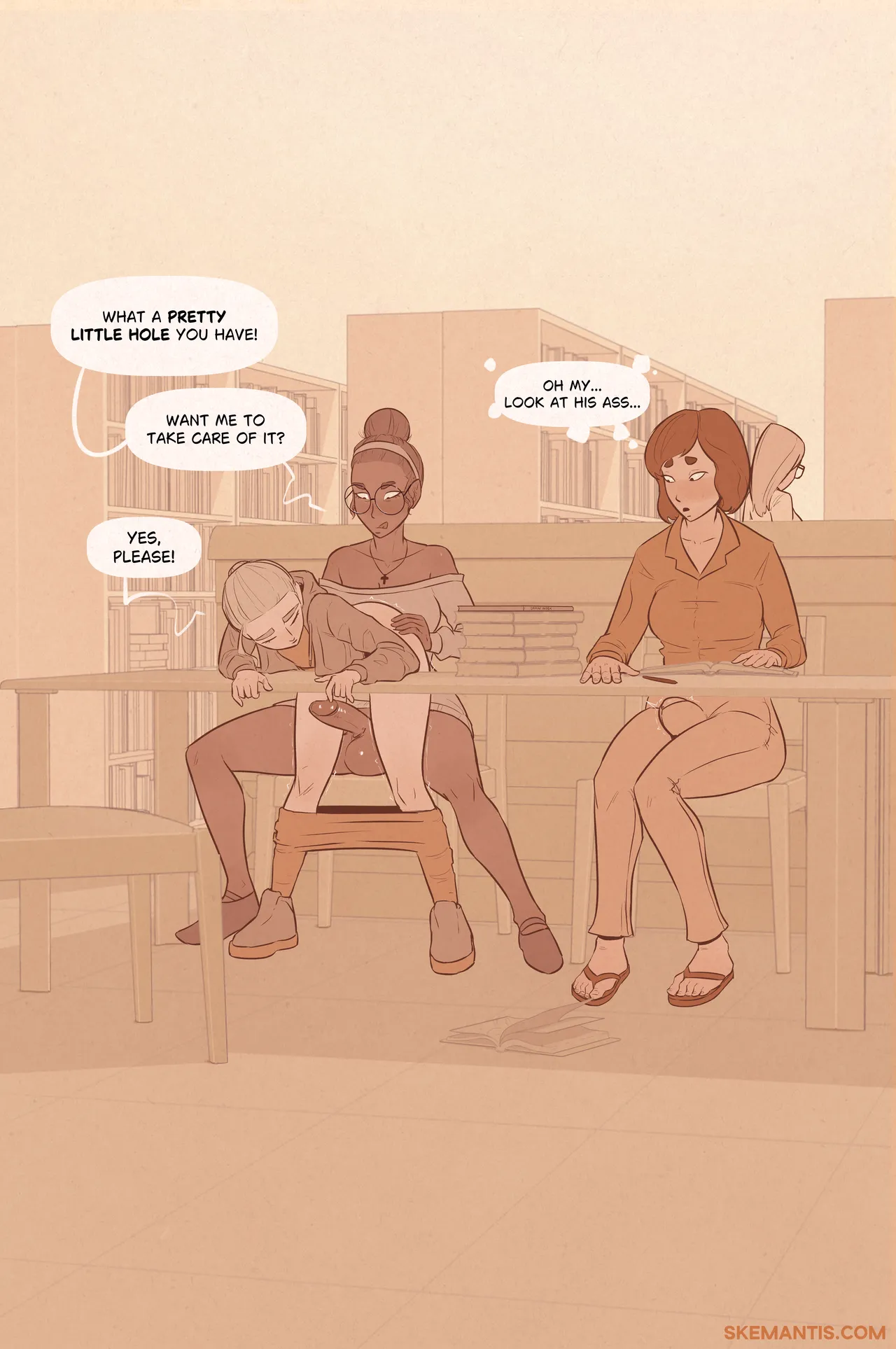 Tyler at the Library porn comic picture 15