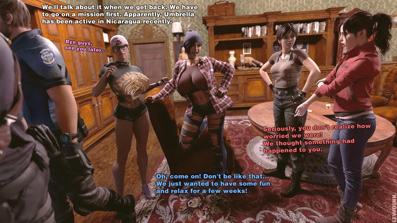 Umbrella Bimbo Bitch porn comic picture 14