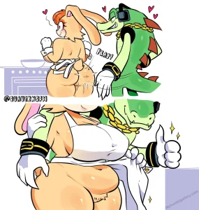 Vanilla x Vector porn comic picture 1