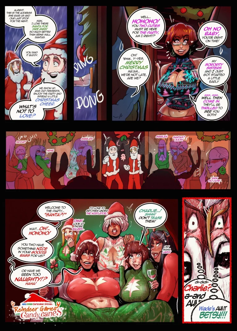 Wade/Steven Christmas Special: Reindeer Games with Candy Canes porn comic picture 1