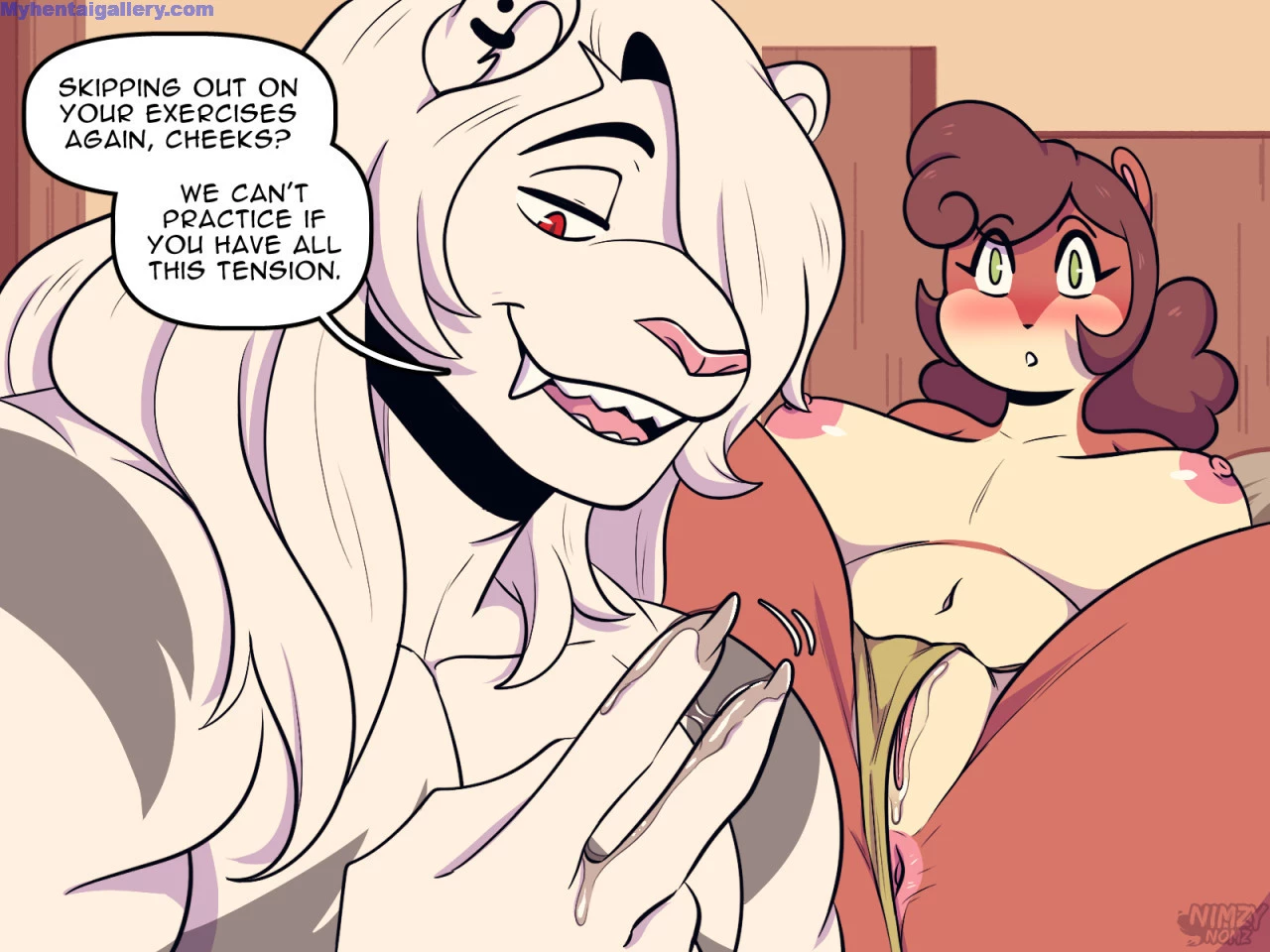 Warm-up porn comic picture 1