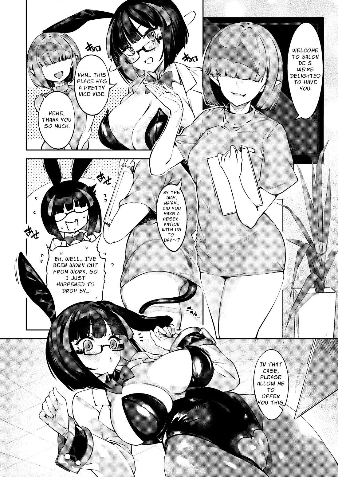 Welcome to Nipple-Attack Lesbian Esthetic Salon | Chikubi Zeme Les Esthe ni Youkoso porn comic picture 3