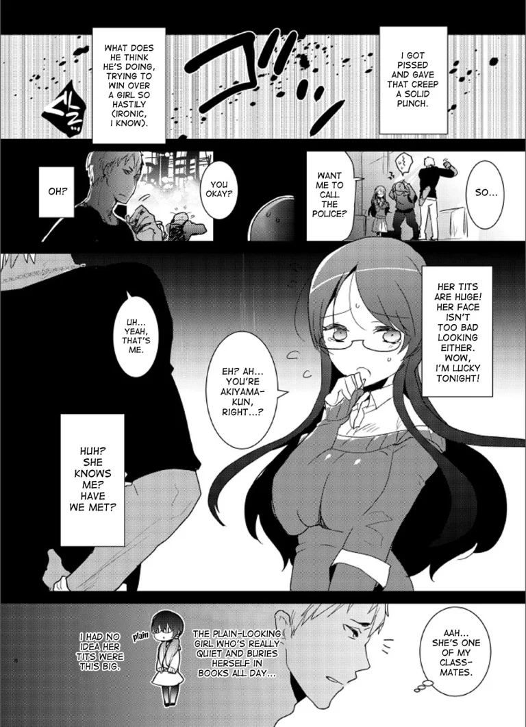 Yarichin no Ore ga Boukan ni Osowareteta Otonashii Classmate (Kyonyuu) o Tasukete Kuou to Shitara Gyaku ni Kyokon Futanari Chinpo Sokuochi shita Toki no Hanashi porn comic picture 4