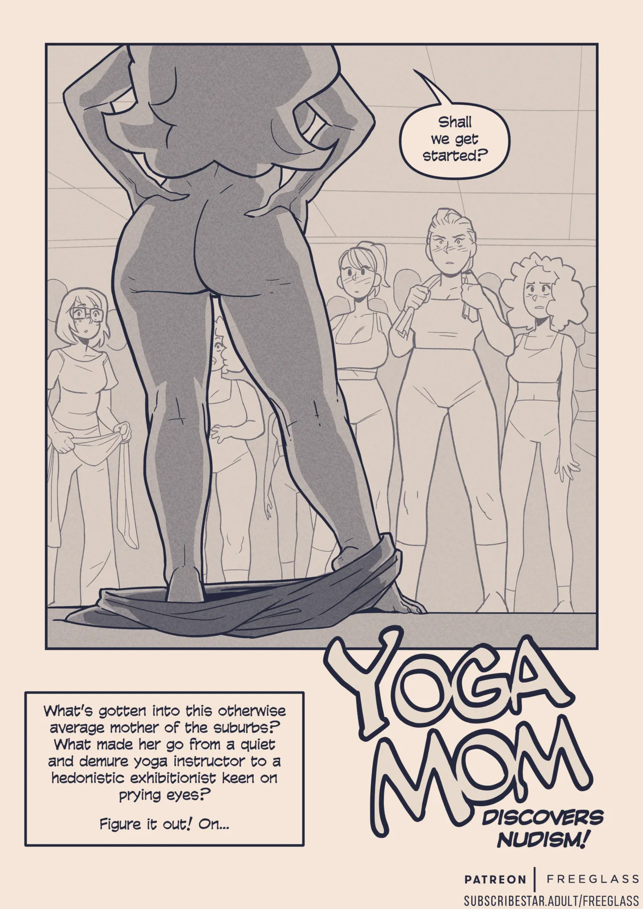 YOGA MOM discovers Nudism! porn comic picture 4