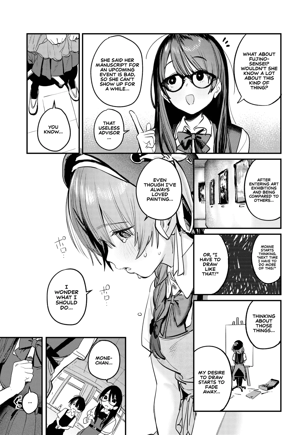 Art Club Harem Activity Log: How Helping My Senior Get Over Her Slump Led to a Threesome in the Heat of the Moment | Bijutsubu Harem Katsudou Nisshi ~Senpai no Slump Kaishou ni Kyouryoku shitara, Ikioi de 3P suru Koto ni Natta Hanashi~ porn comic picture 8